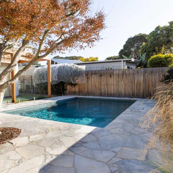 Pool surrounds paving on the Bellarine Peninsula