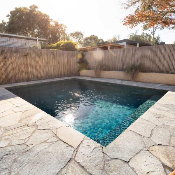 Pool surrounds paving on the Bellarine Peninsula