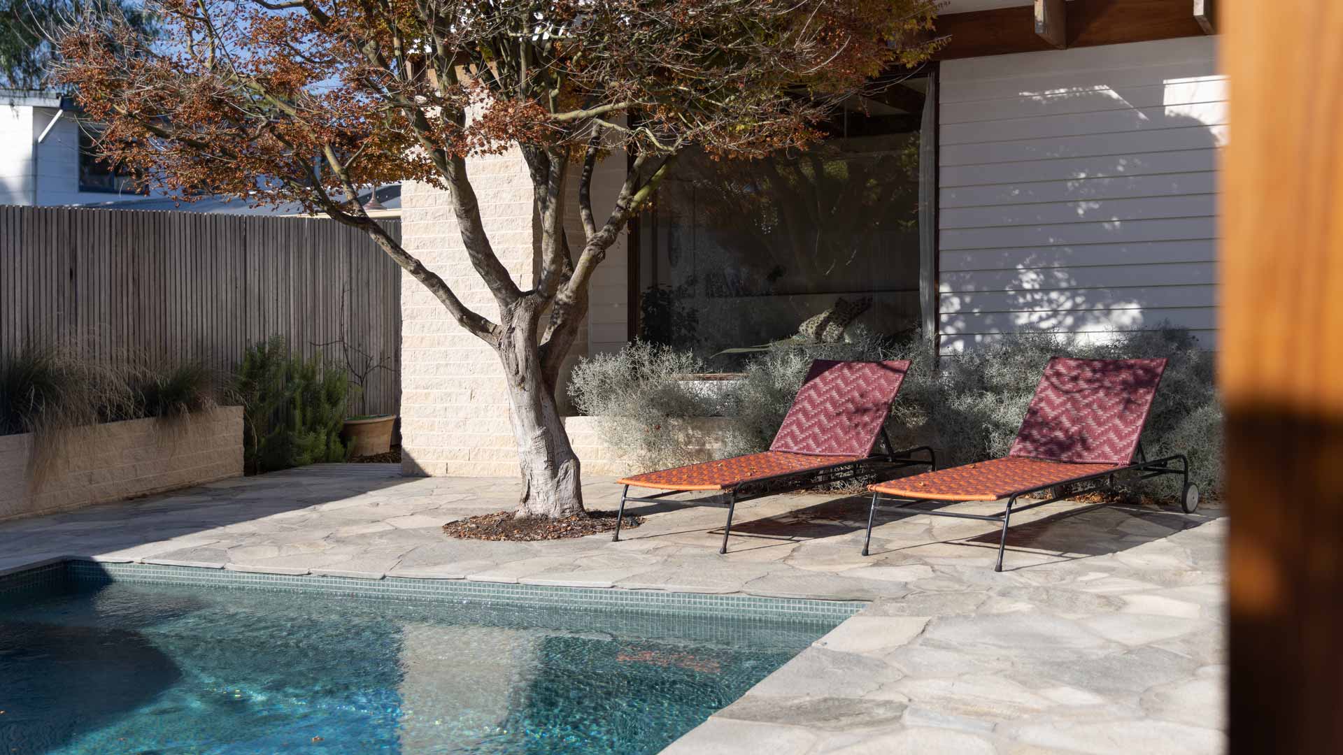 Pool surrounds paving on the Bellarine Peninsula