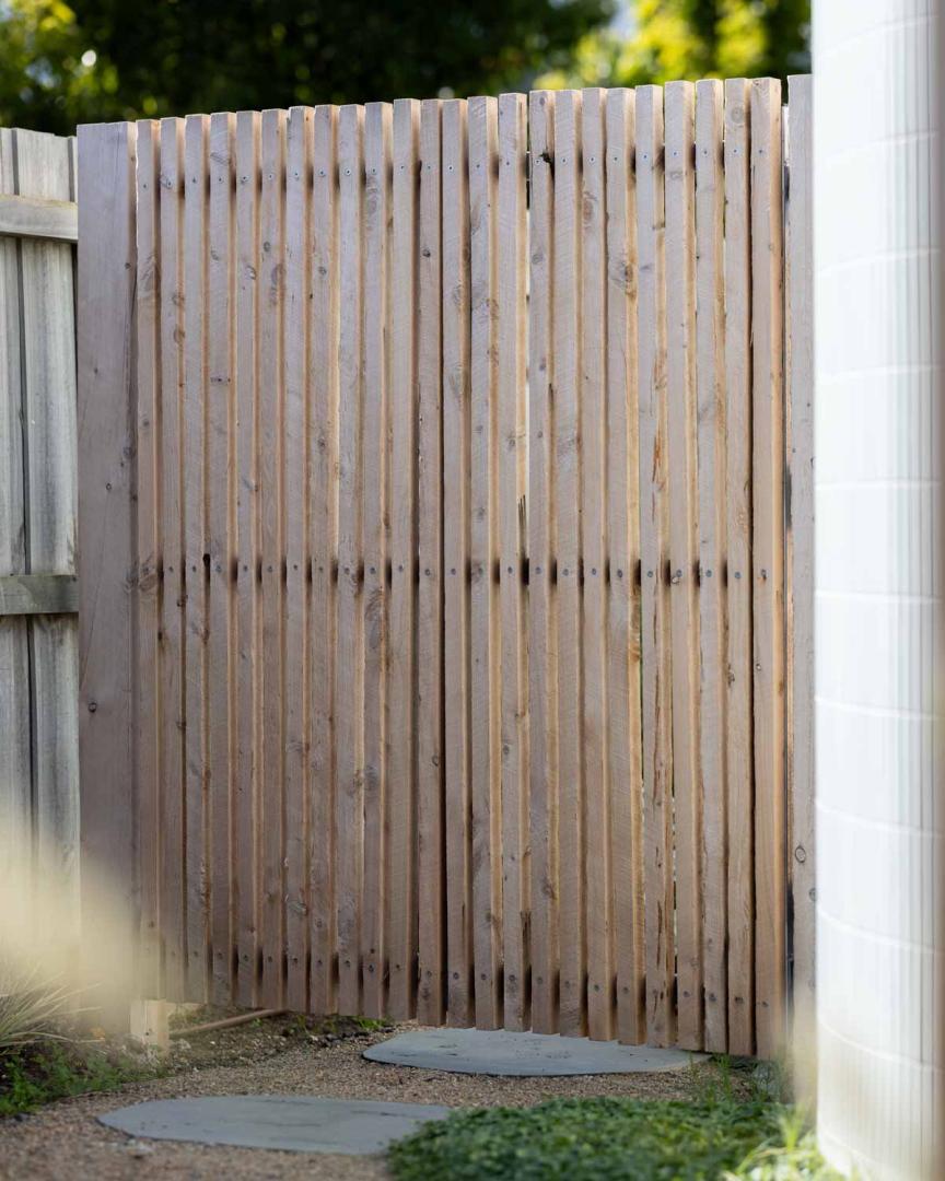 Fence installation for Barwon Heads landscape project